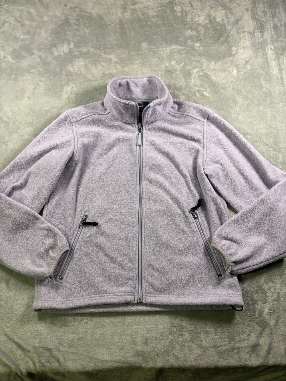 L.L. Bean Light Lavender Full-Zip Teddy Fleece Jacket - Women